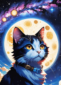 Night Moon Star Cat 7A1494