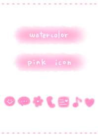 watercolor pink icon