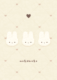 Fluffy Rabbit Tile1  - Ivory & Blue