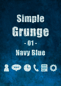 Simple Grunge 01 Navy Blue