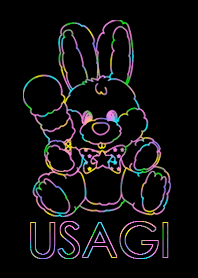 ネオンカラフルアイスクリームうさぎ