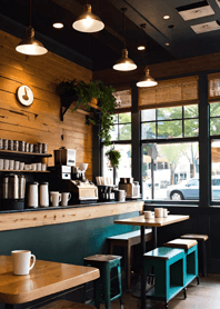 Cozy Coffee shop D8FAf4