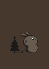 rabbit staring - dark christmas