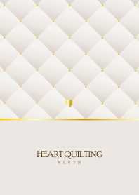 HEART QUILTING-PINK BEIGE 20
