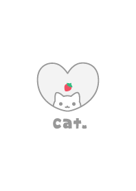 Cat Strawberry [White]