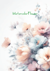 Watercolor White Flower-hisatoto 103