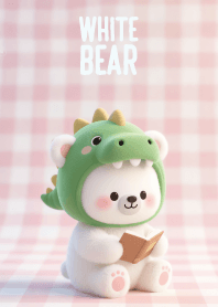 Lovley White Bear Dinosaur Head