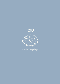 Lucky Hedgehog -smoky blue- ribbon