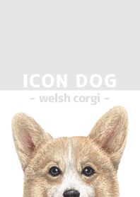 ICON DOG - Welsh Corgi 01 - GRAY/02