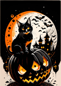 浮世絵万聖節猫 454CCE