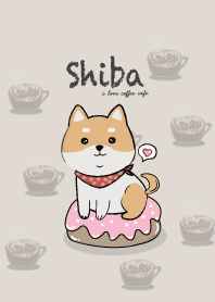 Shiba at Coffee cafe.