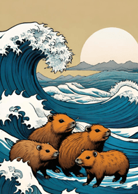 Ukiyo-e - Capybara A54F68