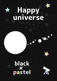 Happy universe 黑色×柔和的顏色