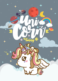 Unicorn Funny Galaxy Gray