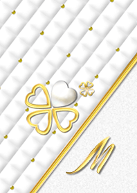 Initial"M" 6月の誕生石真珠(パール)と共に