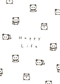 ちいさなパンダ。 白とブラウン