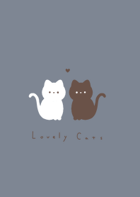 Lovely Cats /gray blue BR