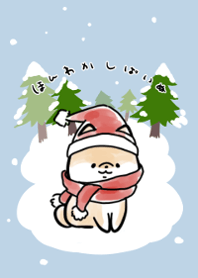 Shiba Inu Dog -winter-