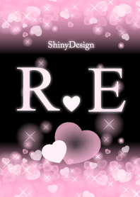 R&E イニシャル 運気UP!ピンクハート