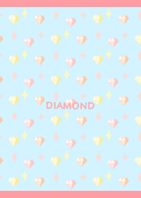 Shining diamonds on pink fo...