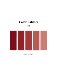 Color Palettes Red