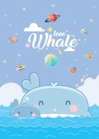 Whale Sea Waves Violet