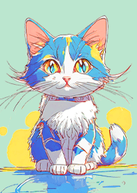 Cat looking this way25green