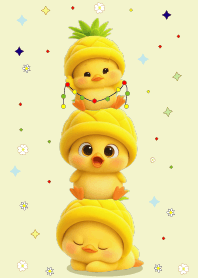 小さなパイナップル頭のアヒル