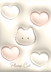 yellow Fluffy cat and heart 14_1