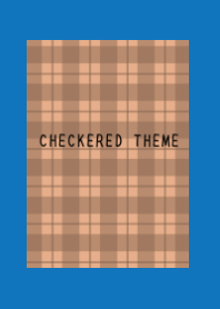 DUSTY ORANGE CHECKERED THEMEj-BLUE-WHITE