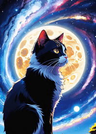 Night Moon Star Cat ae22f2