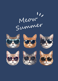 墨鏡喵喵(午夜藍)