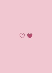 mini ♥ heart 03 - くすみピンク (a)