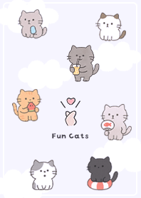 purple Summer Cats on the Clouds04_1