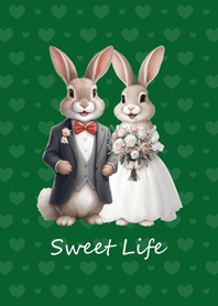 Rabbit Wedding(forest green)