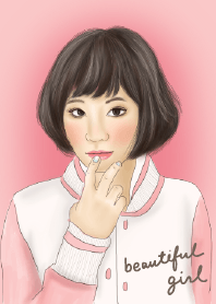 Beautiful girl say hi. 3