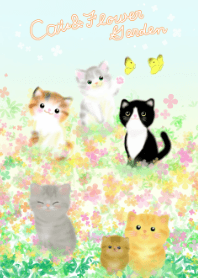 cats & flower garden