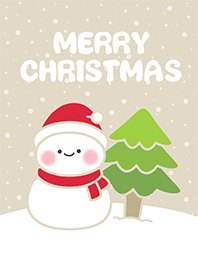雪人聖誕-米色