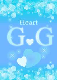 G&Gイニシャル運気UP!幸せのハート青ブルー
