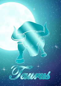 Taurus Clover Moon right blue