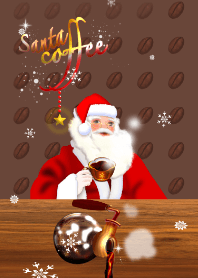 Christmas coffee time with Santa Claus