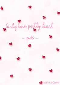 Girly love pretty heart pink