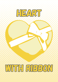 THE YELLOW HEART WITH RIBBON