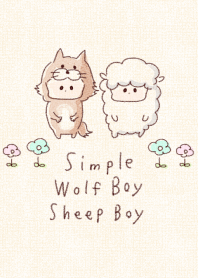Simple Wolf Boy Sheep Boy.