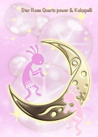 Star Rose Quartz power and Kokopelli