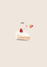 Simple cake ichigo