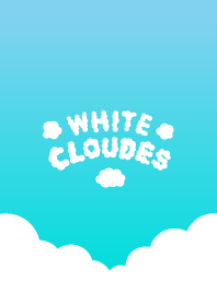 파란 하늘 위에 흰 구름