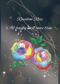 Black&Pink/Rainbow rose calling all luck