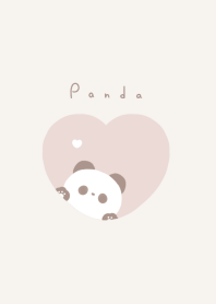 Panda in Heart/pink beige LB.