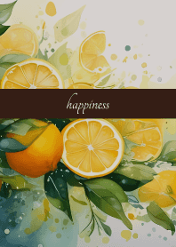 Watercolor lemons brown